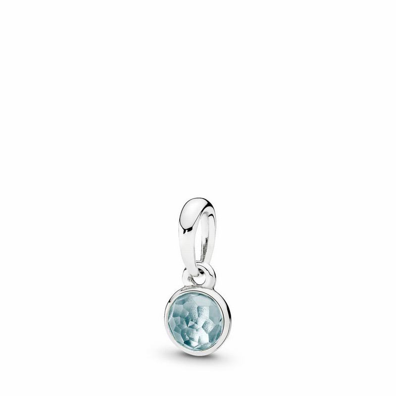 Pandantive Pandora March Droplet Argint/Albastri (oz24lXfC)